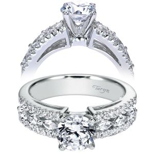 Taryn 14k White Gold Round Straight Engagement Ring TE4119W44JJ