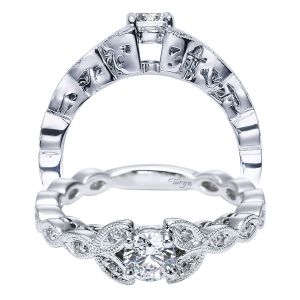 Taryn 14k White Gold Round Straight Engagement Ring TE4157W44JJ
