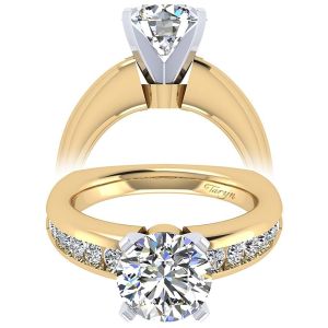 Taryn 14k Yellow Gold Round Straight Engagement Ring TE4182M44JJ