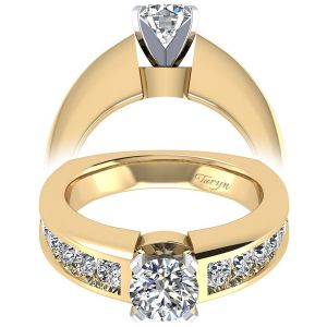 Taryn 14k Yellow Gold Round Straight Engagement Ring TE4184M44JJ