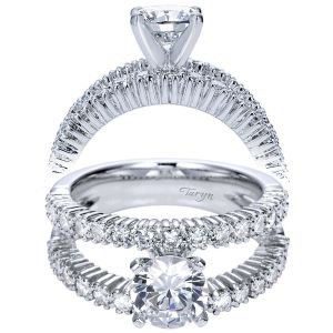 Taryn 14k White Gold Round Split Shank Engagement Ring TE4232W44JJ