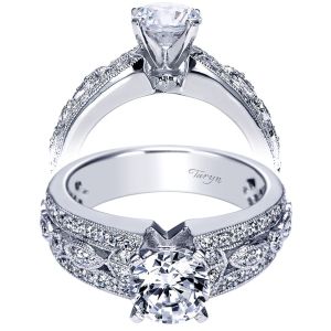 Taryn 14k White Gold Round Straight Engagement Ring TE4310W44JJ
