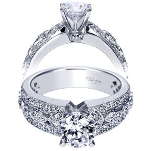 Taryn 14k White Gold Round Straight Engagement Ring TE4310W44JJ