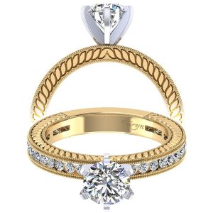 Taryn 14k Yellow Gold Round Straight Engagement Ring TE4312M44JJ