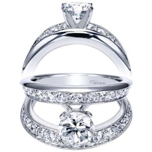 Taryn 14k White Gold Round Split Shank Engagement Ring TE5316W44JJ