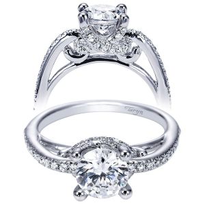 Taryn 14k White Gold Round Straight Engagement Ring TE5346W44JJ