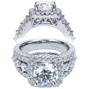 Taryn 14k White Gold Round Halo Engagement Ring TE5507W44JJ