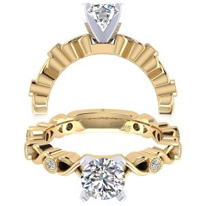 Taryn 14k Yellow Gold Round Straight Engagement Ring TE5667M44JJ