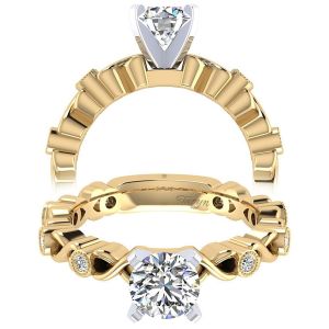 Taryn 14k Yellow Gold Round Straight Engagement Ring TE5667M44JJ