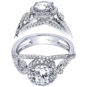 Taryn 14k White Gold Round Halo Engagement Ring TE5721W44JJ