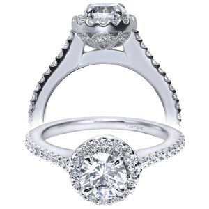 Taryn 14k White Gold Round Halo Engagement Ring TE5831W44JJ