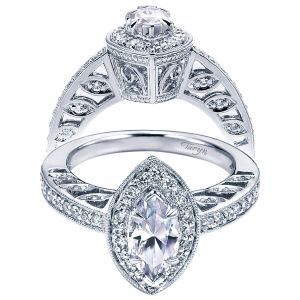 Taryn 14k White Gold Marquise Halo Engagement Ring TE5862W44JJ