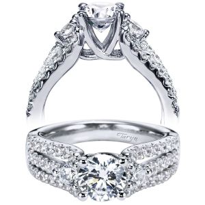 Taryn 14k White Gold Round Straight Engagement Ring TE5990W44JJ