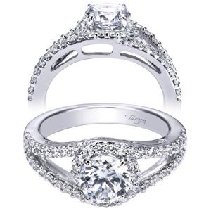Taryn 14k White Gold Round Halo Engagement Ring TE5999W44JJ 