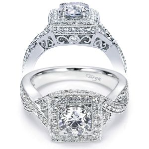 Taryn 14k White Gold Round Halo Engagement Ring TE6040W44JJ