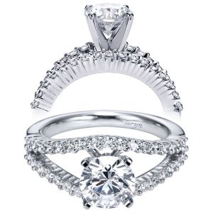 Taryn 14k White Gold Round Split Shank Engagement Ring TE6079W44JJ