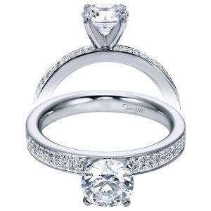 Taryn 14k White Gold Round Straight Engagement Ring TE6139W44JJ 