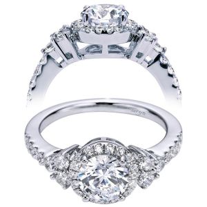 Taryn 14k White Gold Round Halo Engagement Ring TE6277W44JJ
