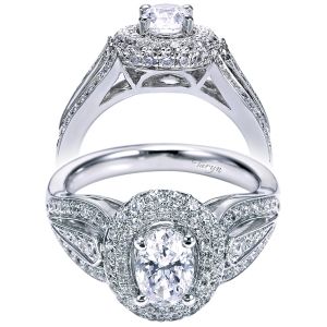 Taryn 14k White Gold Oval Double Halo Engagement Ring TE6279W44JJ