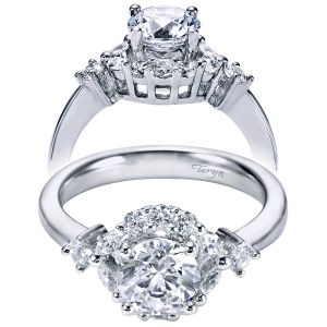 Taryn 14k White Gold Round Halo Engagement Ring TE6285W44JJ