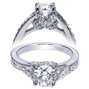 Taryn 14k White Gold Round Split Shank Engagement Ring TE6357W44JJ