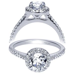 Taryn 14k White Gold Round Halo Engagement Ring TE6418W44JJ