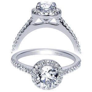 Taryn 14k White Gold Round Halo Engagement Ring TE6418W44JJ