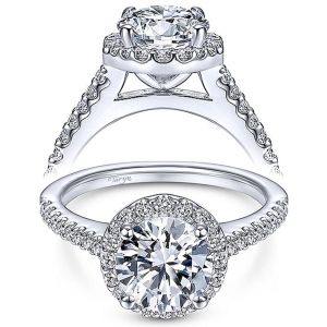Taryn 14k White Gold Round Halo Engagement Ring TE6420W44JJ