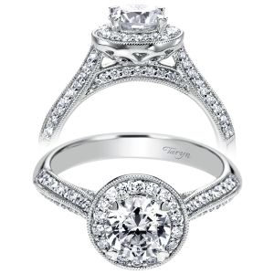 Taryn 14k White Gold Round Halo Engagement Ring TE6526W44JJ