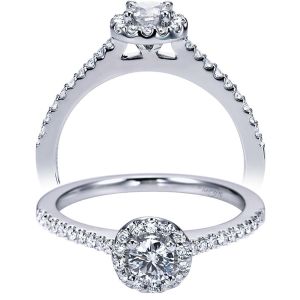 Taryn 14k White Gold Round Halo Engagement Ring TE6555W44JJ