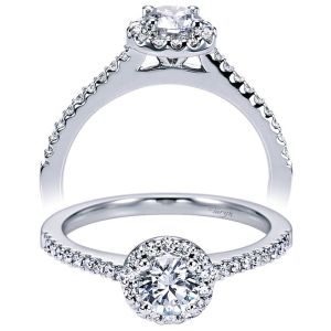 Taryn 14k White Gold Round Halo Engagement Ring TE6556W44JJ