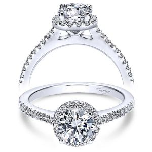 Taryn 14k White Gold Round Halo Engagement Ring TE6558W44JJ