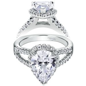 Taryn 14k White Gold Pear Shape Halo Engagement Ring TE6571W44JJ