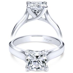 Taryn 14k White Gold Princess Cut Solitaire Engagement Ring TE6578W4JJJ