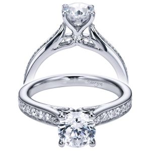 Taryn 14k White Gold Round Straight Engagement Ring TE6646W44JJ