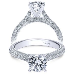 Taryn 14k White Gold Round Straight Engagement Ring TE6649W44JJ