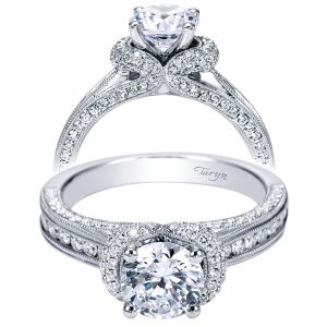 Taryn 14k White Gold Round Straight Engagement Ring TE6651W44JJ