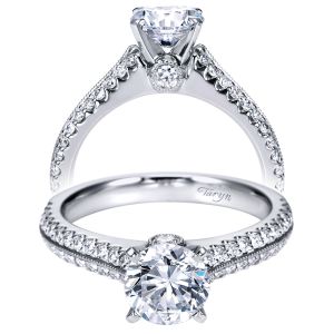 Taryn 14k White Gold Round Straight Engagement Ring TE6657W44JJ