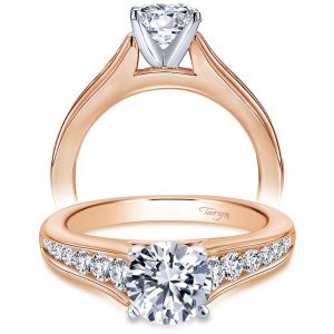 Taryn 14k Rose/White Gold Round Straight Engagement Ring TE6664T44JJ