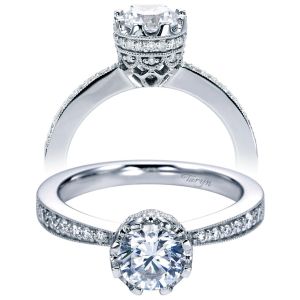 Taryn 14k White Gold Round Straight Engagement Ring TE6667W44JJ