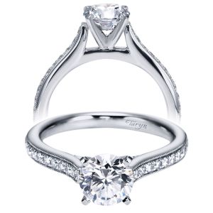 Taryn 14k White Gold Round Straight Engagement Ring TE6670W44JJ