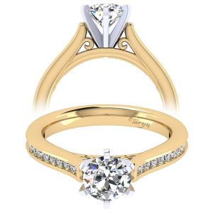 Taryn 14k Yellow Gold Round Straight Engagement Ring TE6674M44JJ