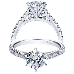 Taryn 14k White Gold Round Straight Engagement Ring TE6692W44JJ