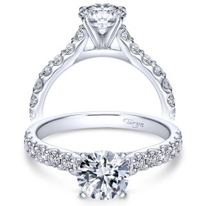 Taryn 14k White Gold Round Straight Engagement Ring TE6703W44JJ
