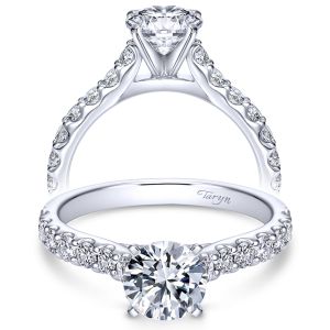 Taryn 14k White Gold Round Straight Engagement Ring TE6703W44JJ