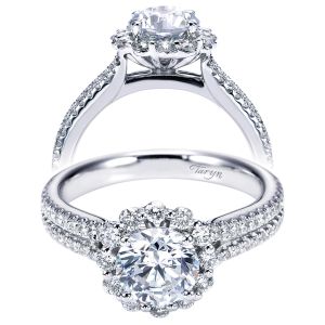 Taryn 14k White Gold Round Halo Engagement Ring TE6710W44JJ 