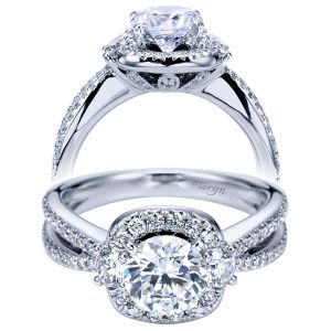 Taryn 14k White Gold Round Halo Engagement Ring TE6950W44JJ