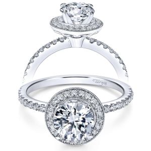 Taryn 14k White Gold Round Halo Engagement Ring TE6958W44JJ