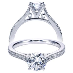 Taryn 14k White Gold Round Straight Engagement Ring TE7222W4JJJ