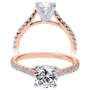 Taryn 14k Rose Gold Round Straight Engagement Ring TE7227K44JJ